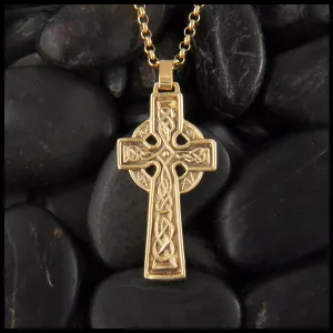 14K Gold St. Patrick's Celtic Cross Pendant