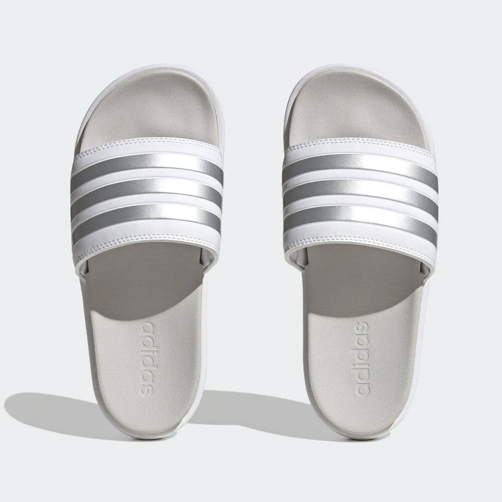 Adidas adilette mules, white