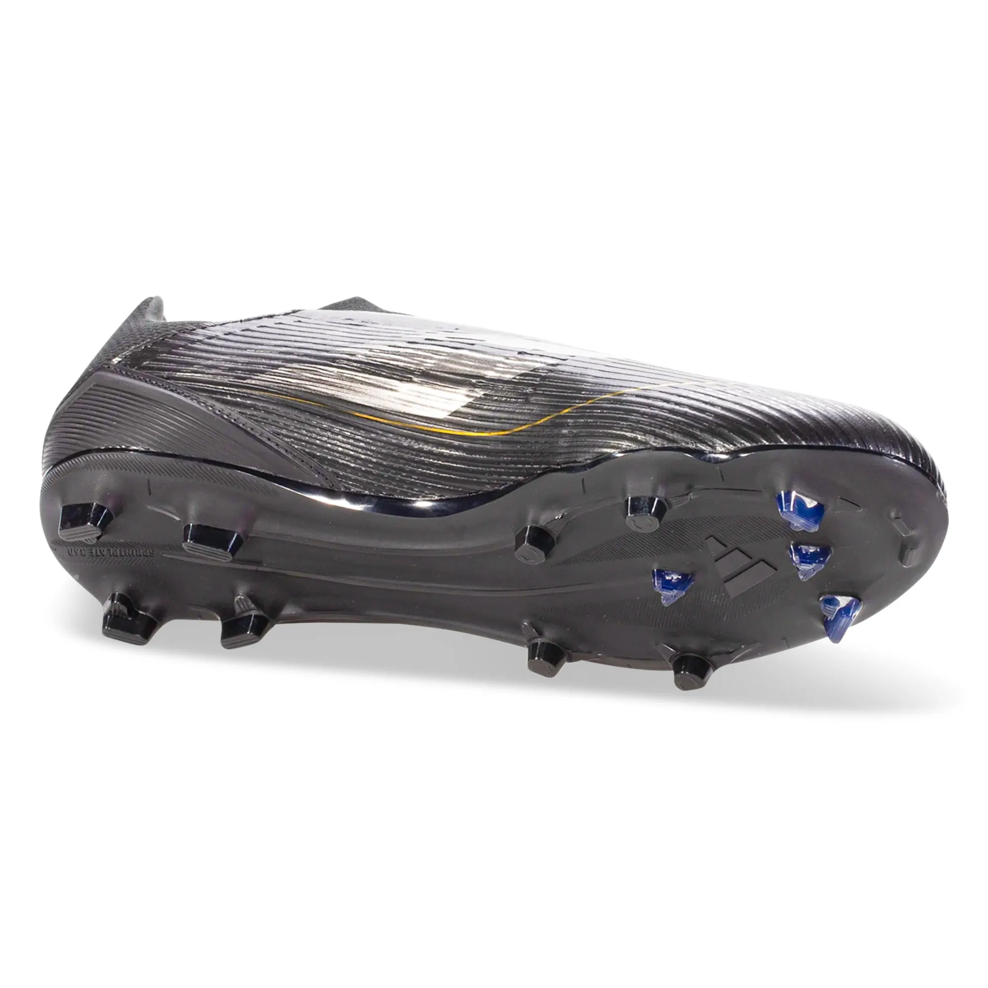 adidas F50 League Lacless FG/MG Soccer Cleats (Black/Iron Metallic)