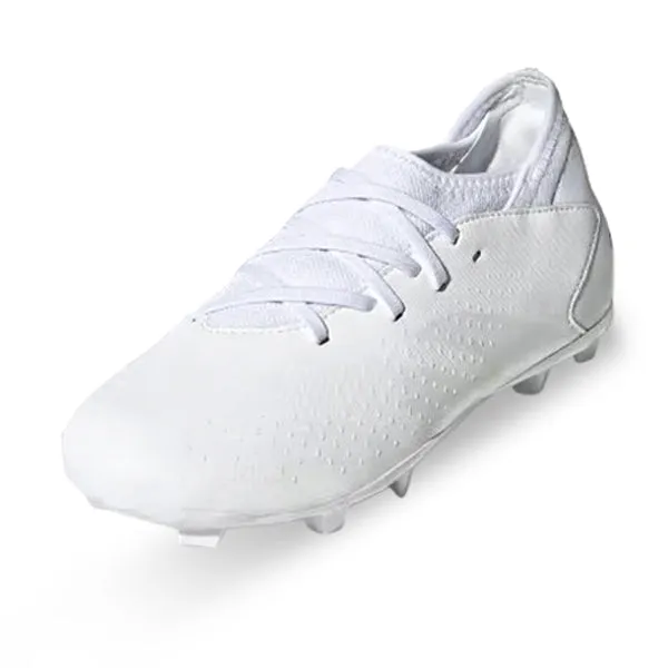 adidas Jr. Predator Accuracy.3 Firm Ground Soccer Cleats (Core White)