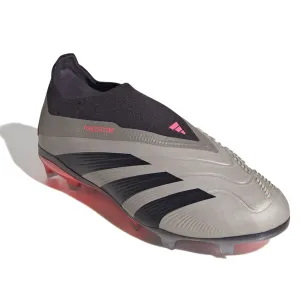 adidas Jr. Predator Elite Laceless FG Soccer Cleats (Platinum/Metallic/Carbon)