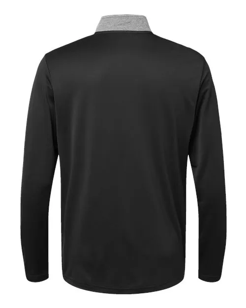 adidas Men's Heather Block Print Quarter-Zip Pullover