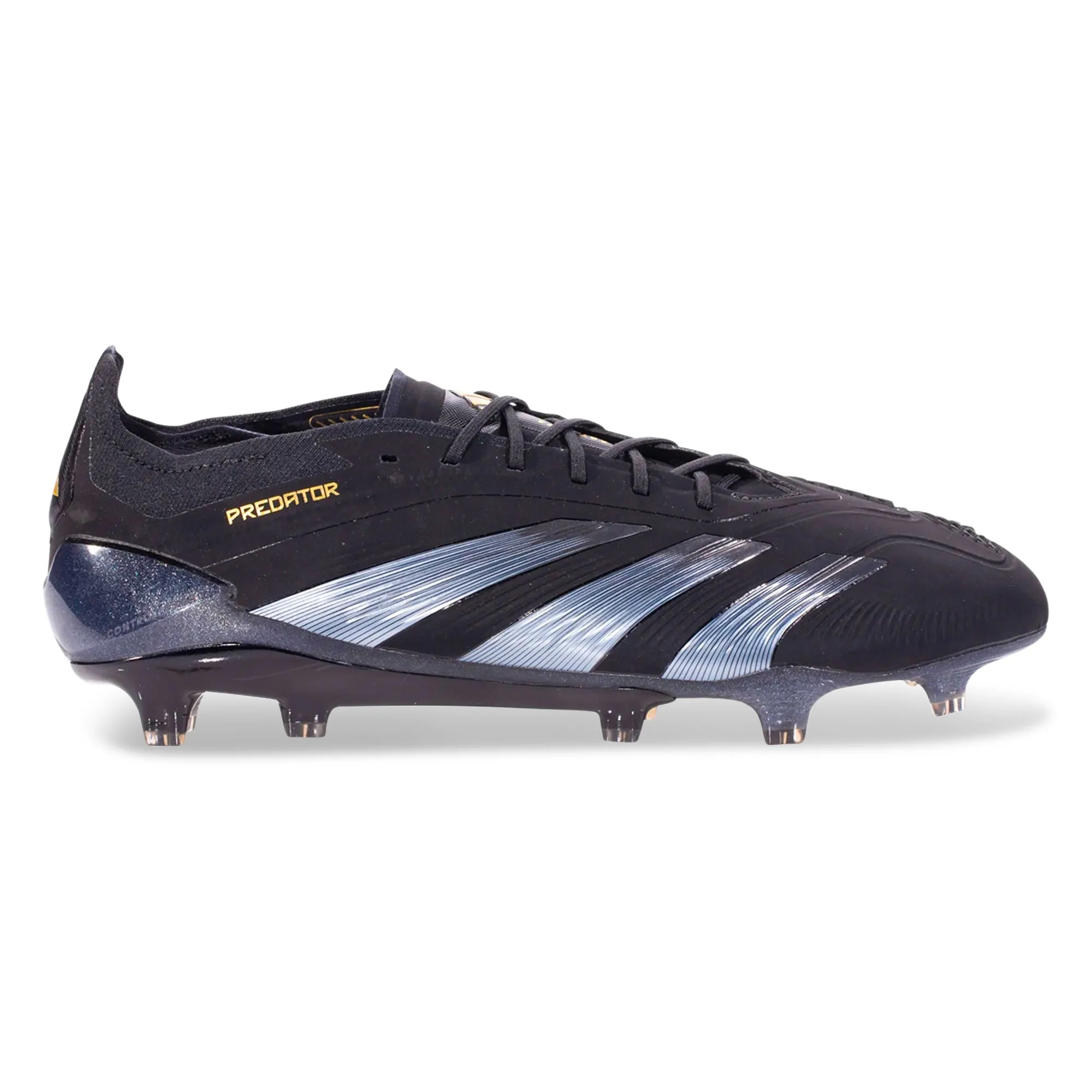 adidas Predator Elite FG Soccer Cleats (Black/Iron Metallic)