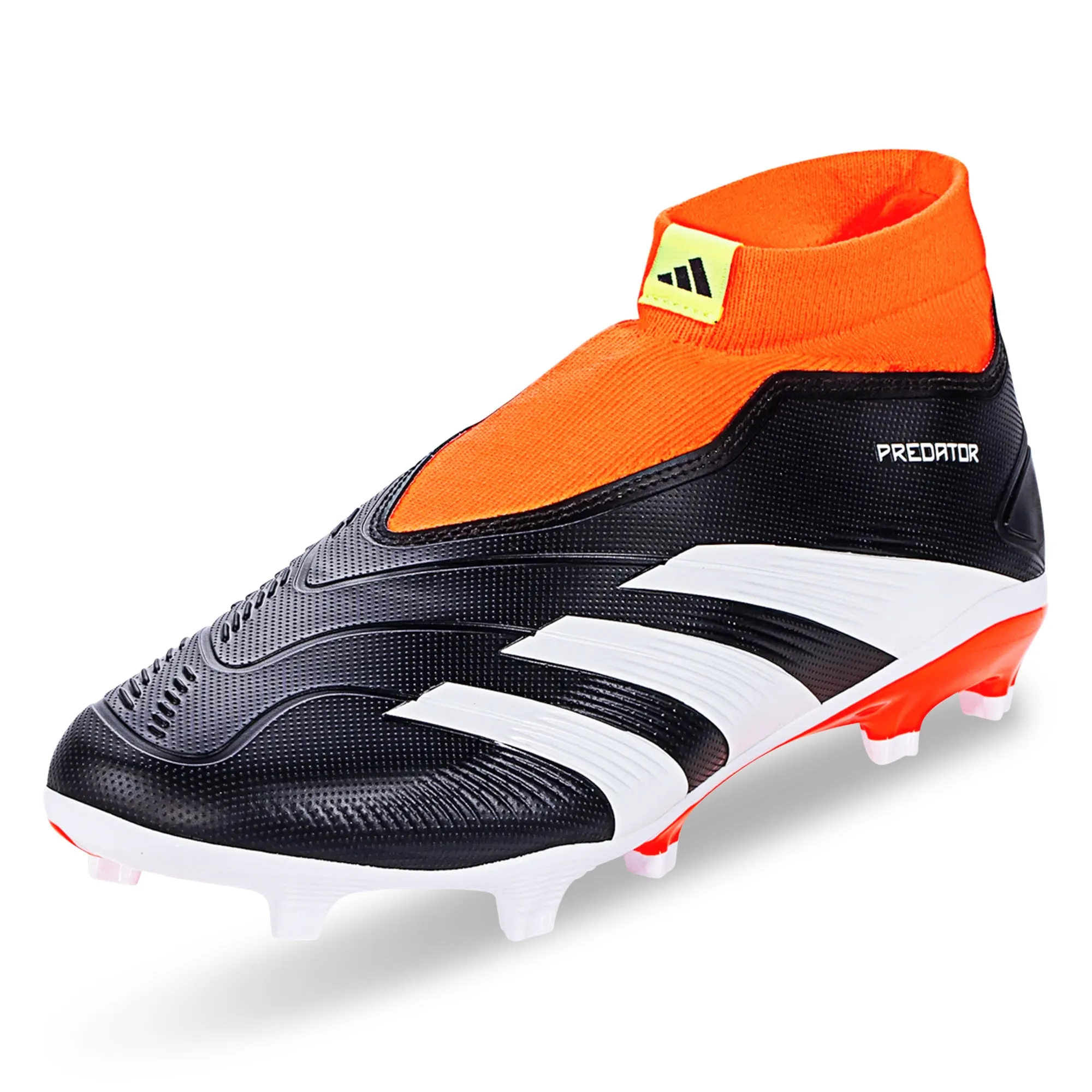 adidas Predator League Laceless Firm Ground Soccer Cleats (Core Black/Solar Red)