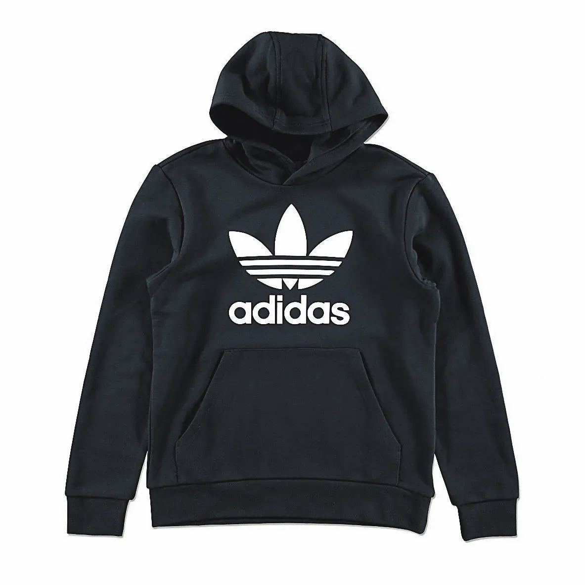 ADIDAS TREFOIL HOODIE YOUTH - BLACK