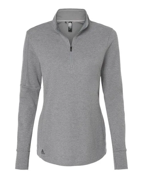 Adidas Women's 3-Stripes Quarter-Zip Sweater