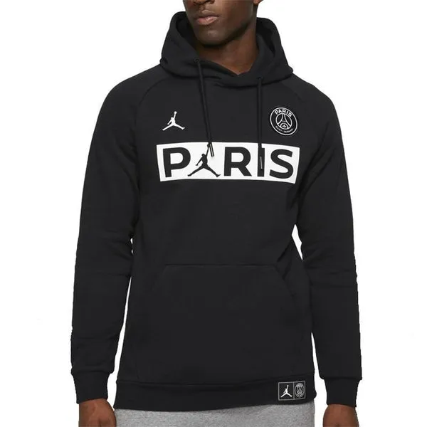 Air Jordan Paris Saint-Germain PSG logo Printing Autumn Hoodies 'Black' Sweatshirt, black