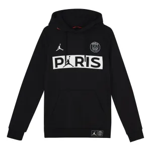 Air Jordan Paris Saint-Germain PSG logo Printing Autumn Hoodies 'Black' Sweatshirt, black