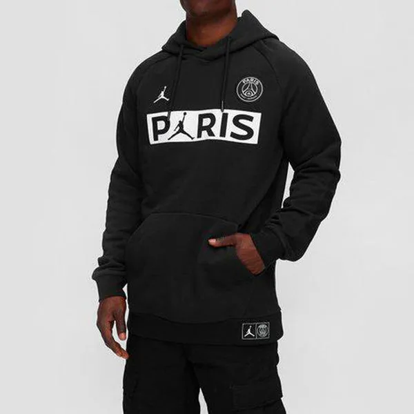 Air Jordan Paris Saint-Germain PSG logo Printing Autumn Hoodies 'Black' Sweatshirt, black