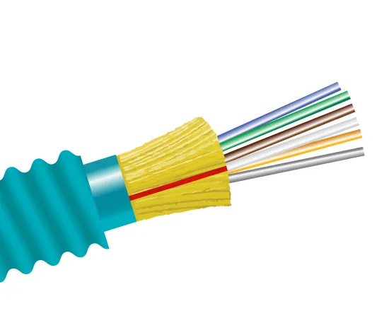 Armored Plenum Fiber Optic Cable, Multimode 10 Gig OM3, Indoor Distribution