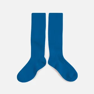 Baby & Kids Cotton Knee Socks - Blue Sapphire