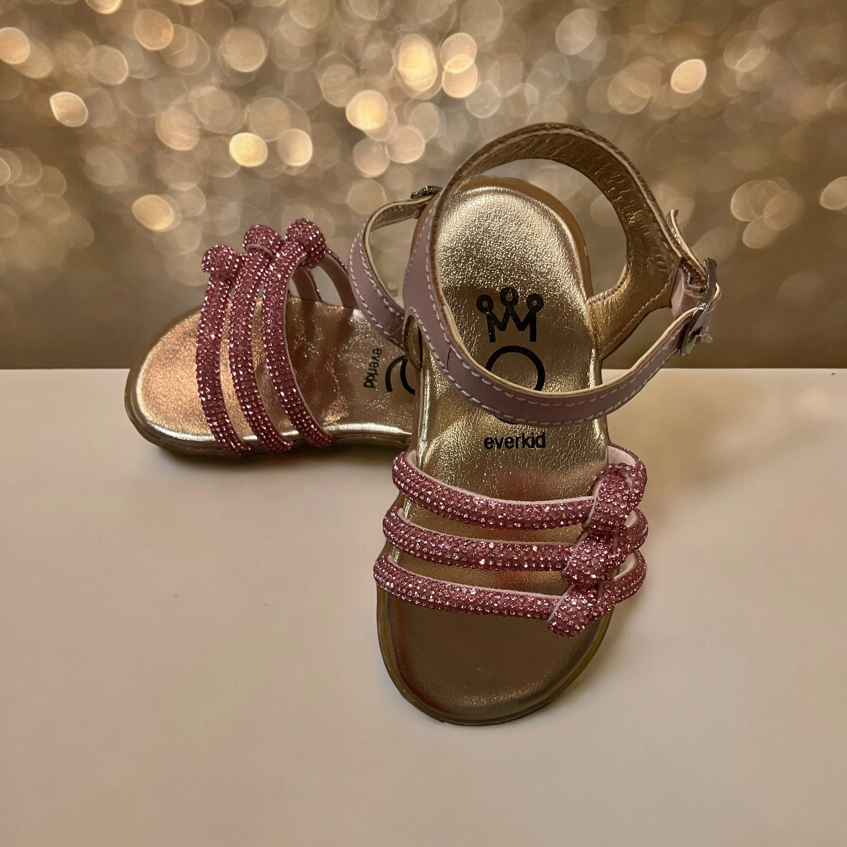 Baby Pink Crystal Sandals