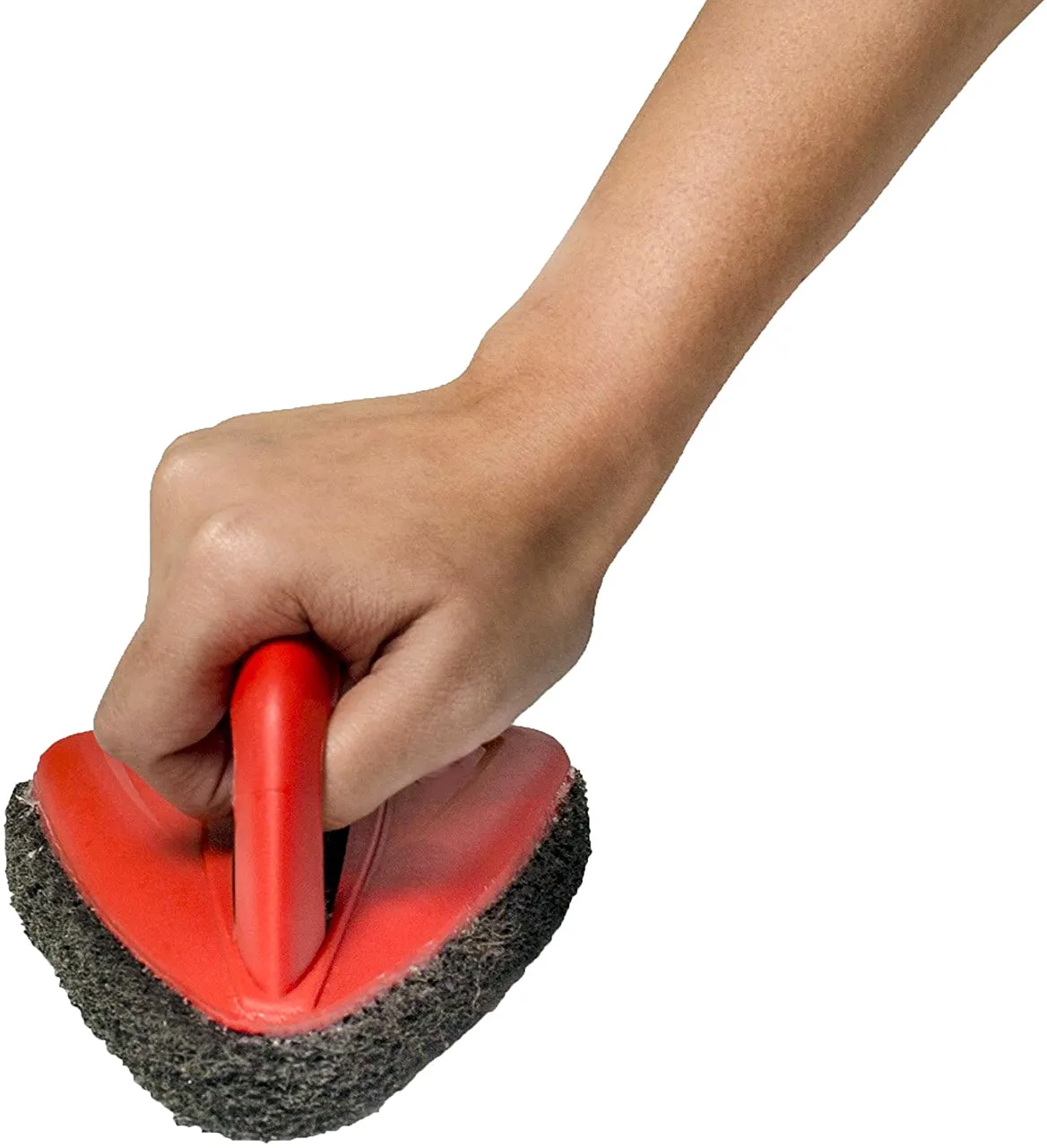 Bathroom Brush with abrasive scrubber for superior tile cleaning