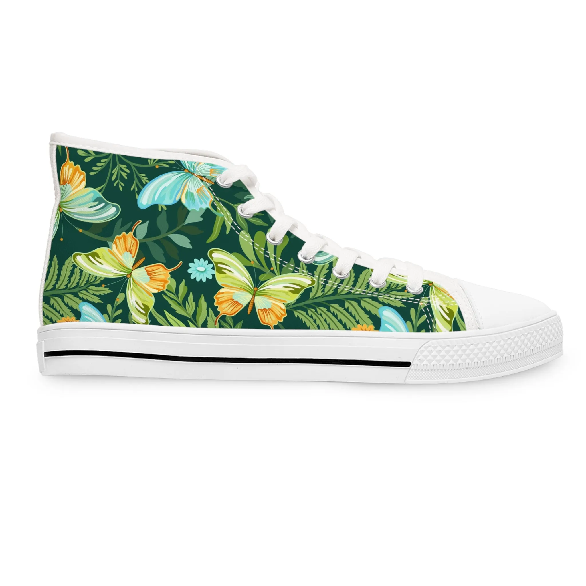 Beautiful Tropical Butterflies Women's High Top Sneakers