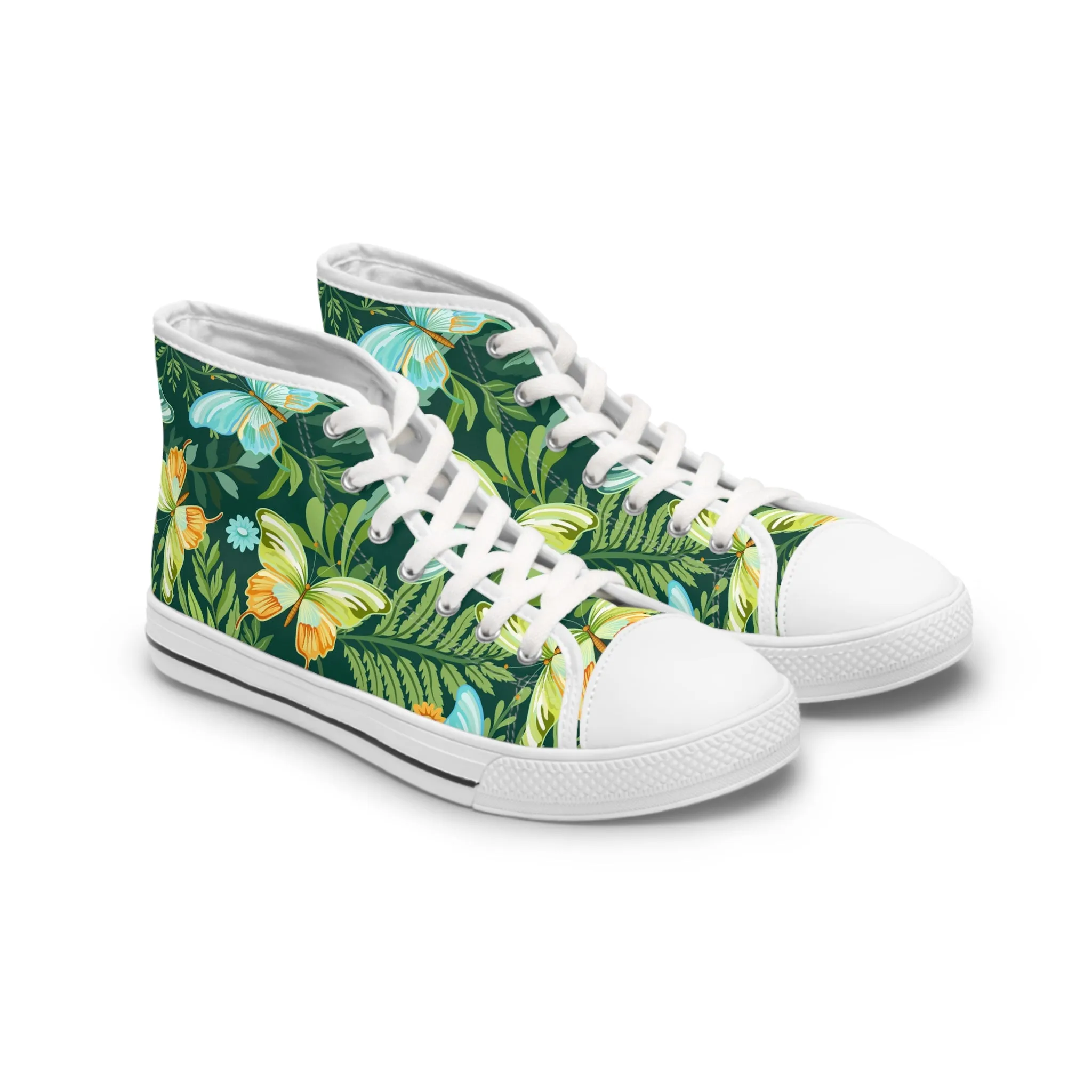 Beautiful Tropical Butterflies Women's High Top Sneakers