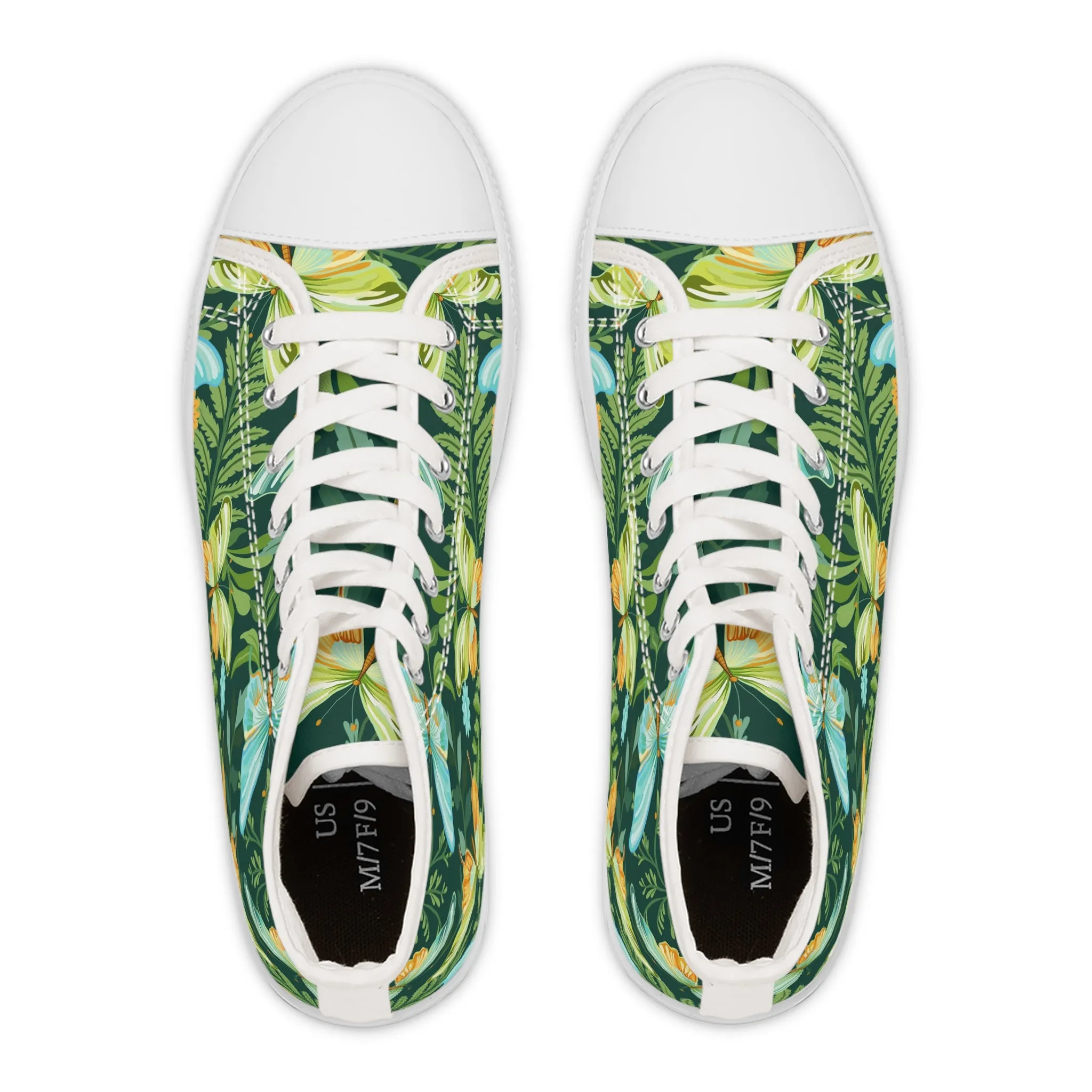 Beautiful Tropical Butterflies Women's High Top Sneakers