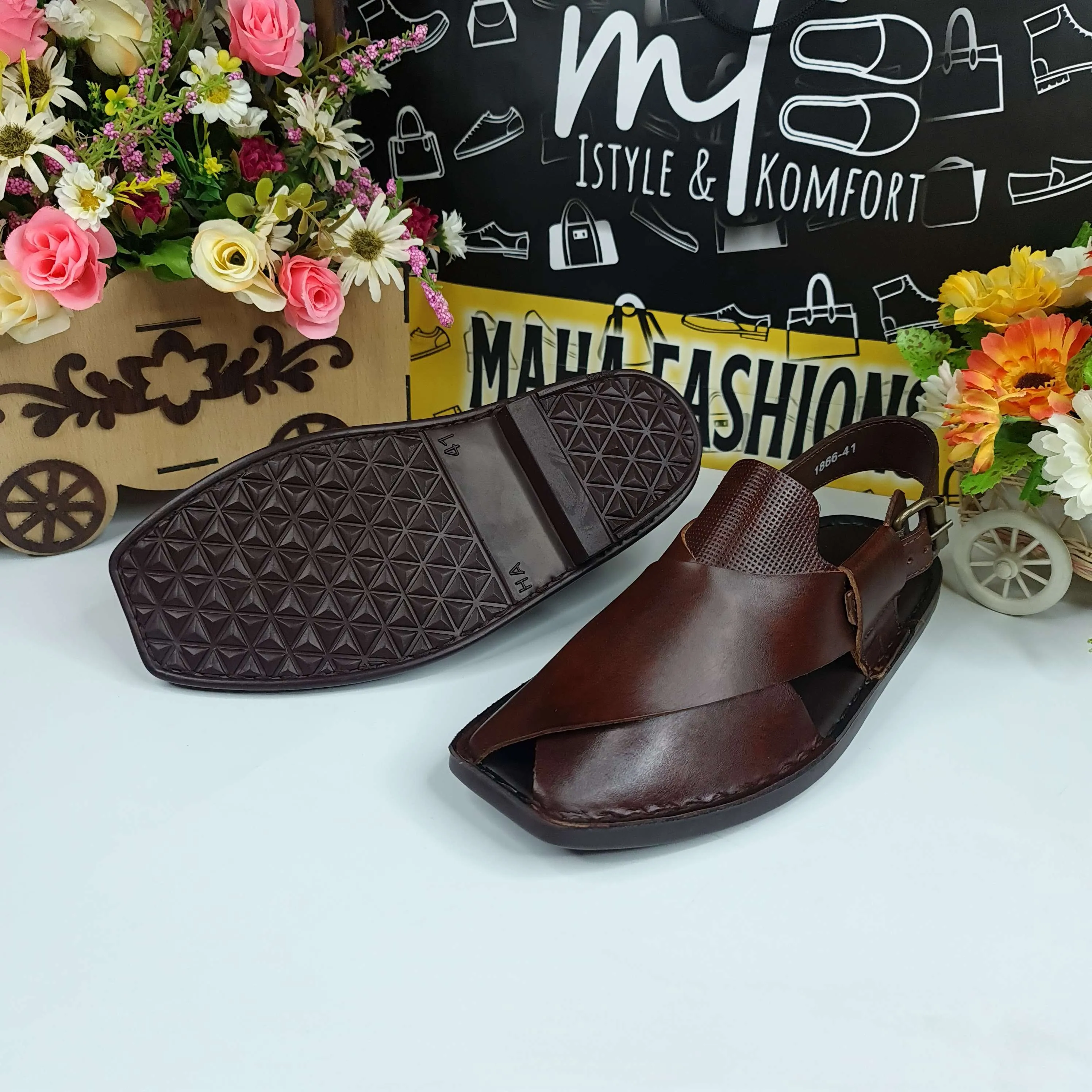 Brown Casual Peshawri Sandals