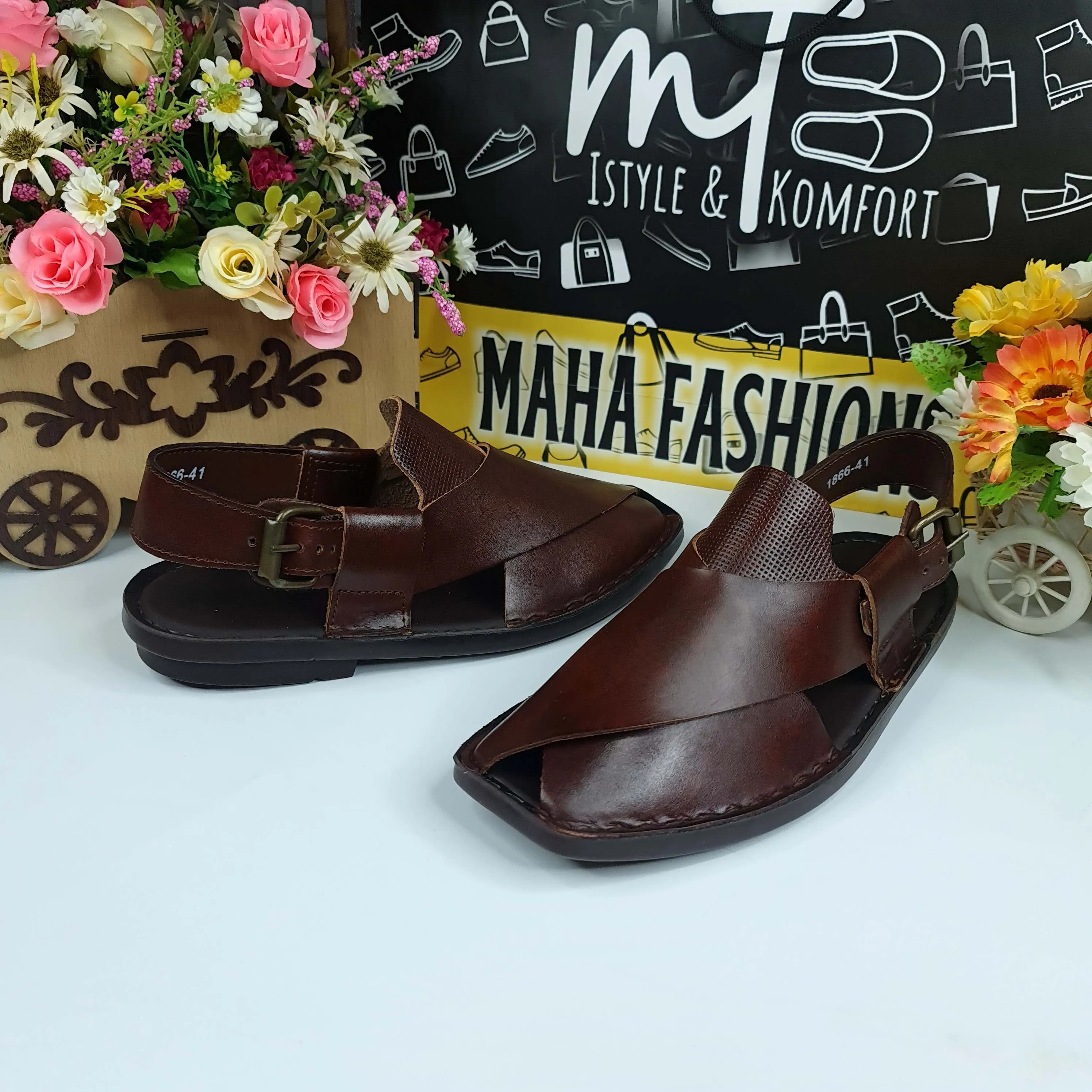 Brown Casual Peshawri Sandals