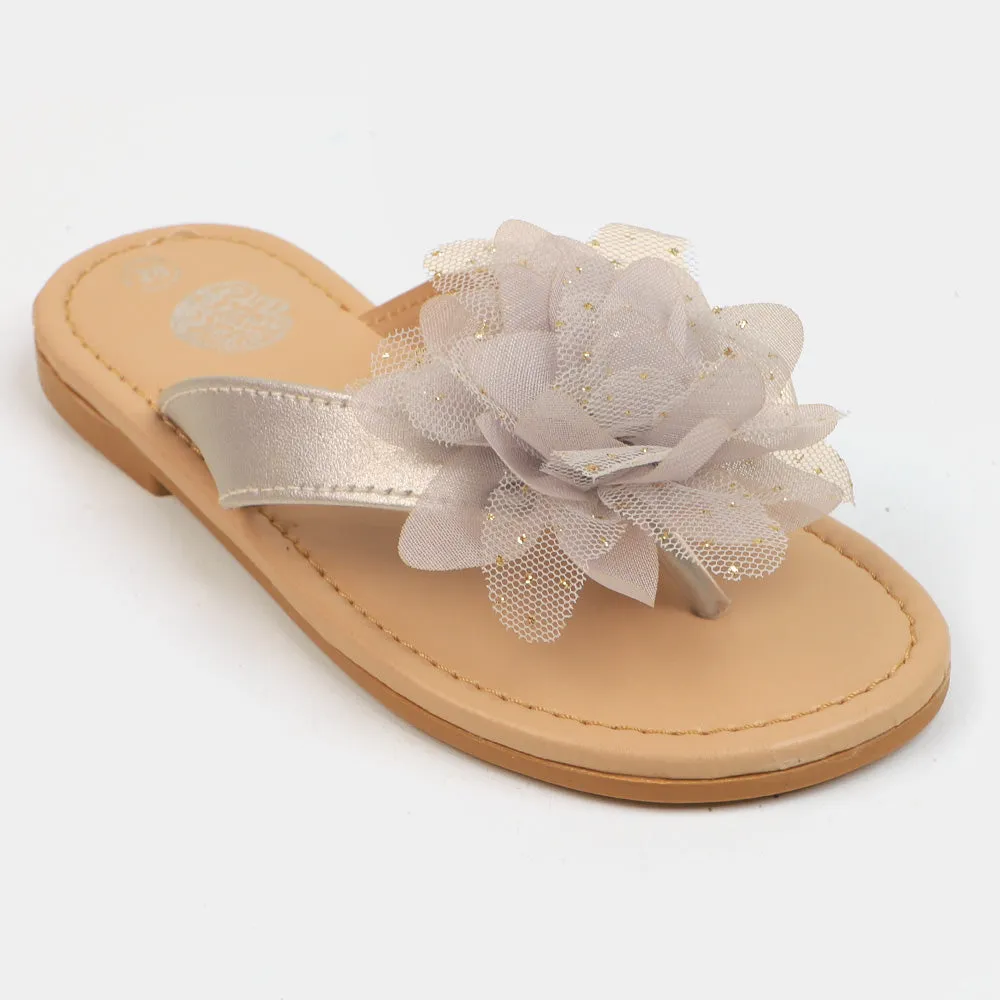 Casual Girls Slipper Flower 1215 - SILVER