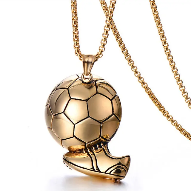 Charm Football Soccer Boots Shoes Basketball Pendant Necklace