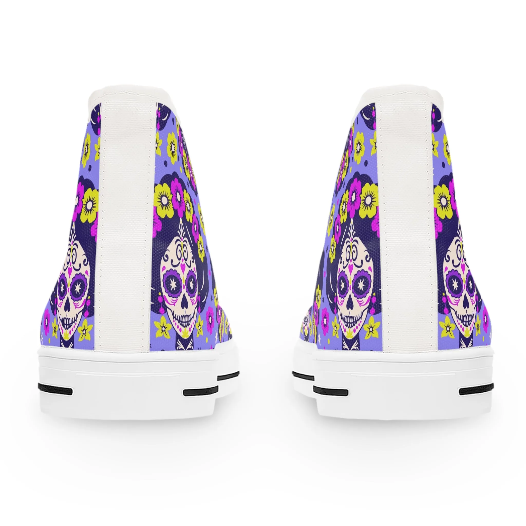 Colorful Mexican Day of the Dead Women's High Top Sneakers