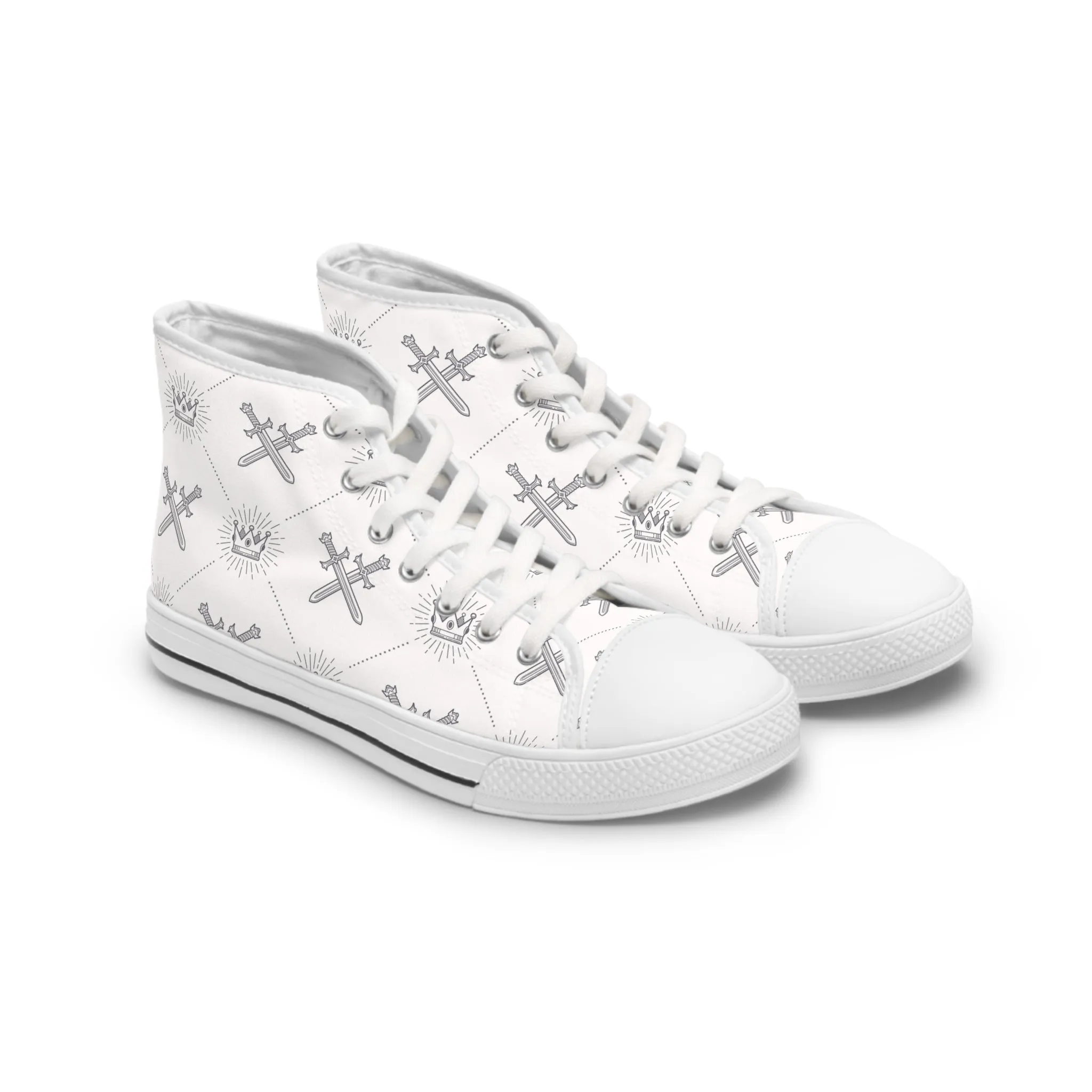 Crossed Swords and Crown Women's High Top Sneakers