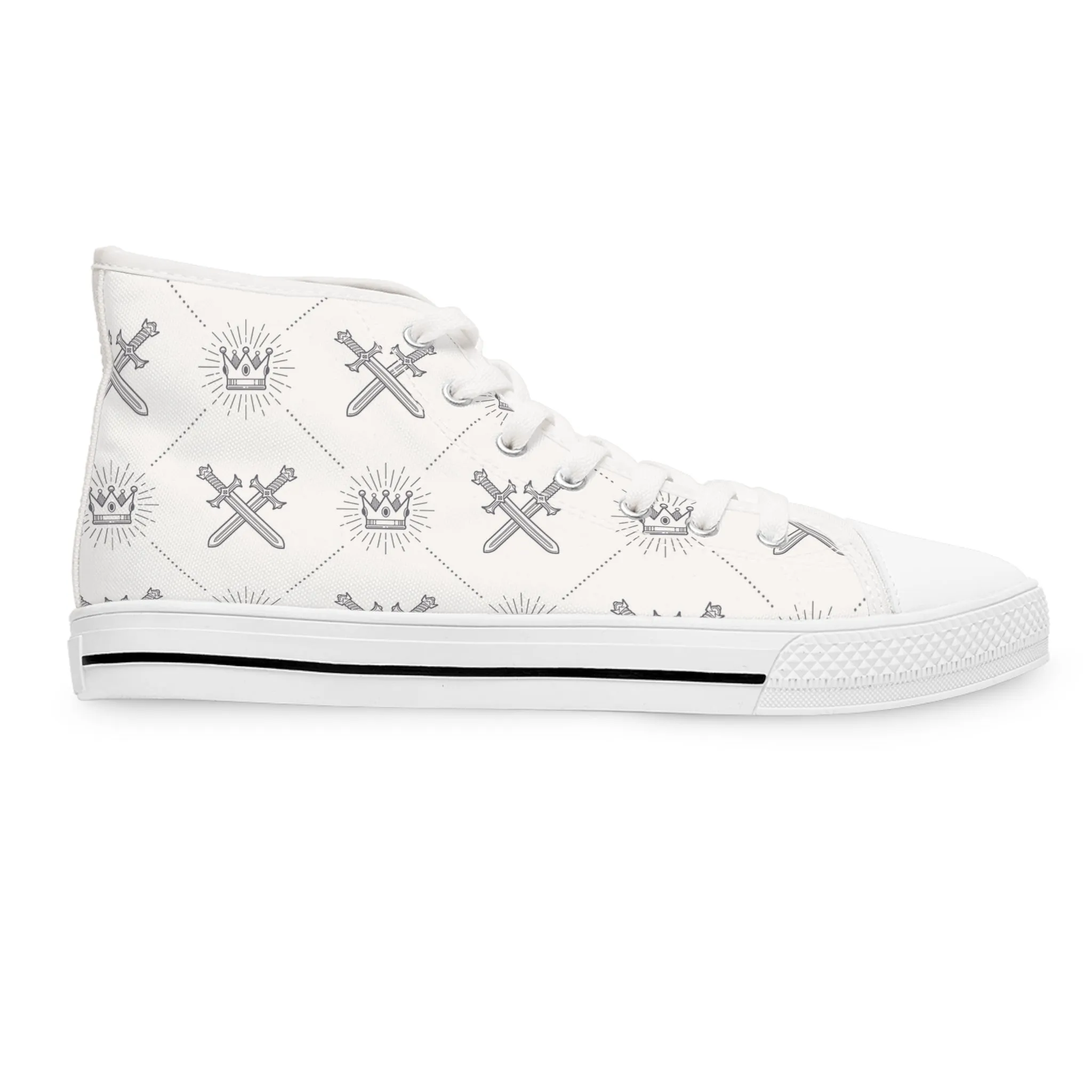 Crossed Swords and Crown Women's High Top Sneakers