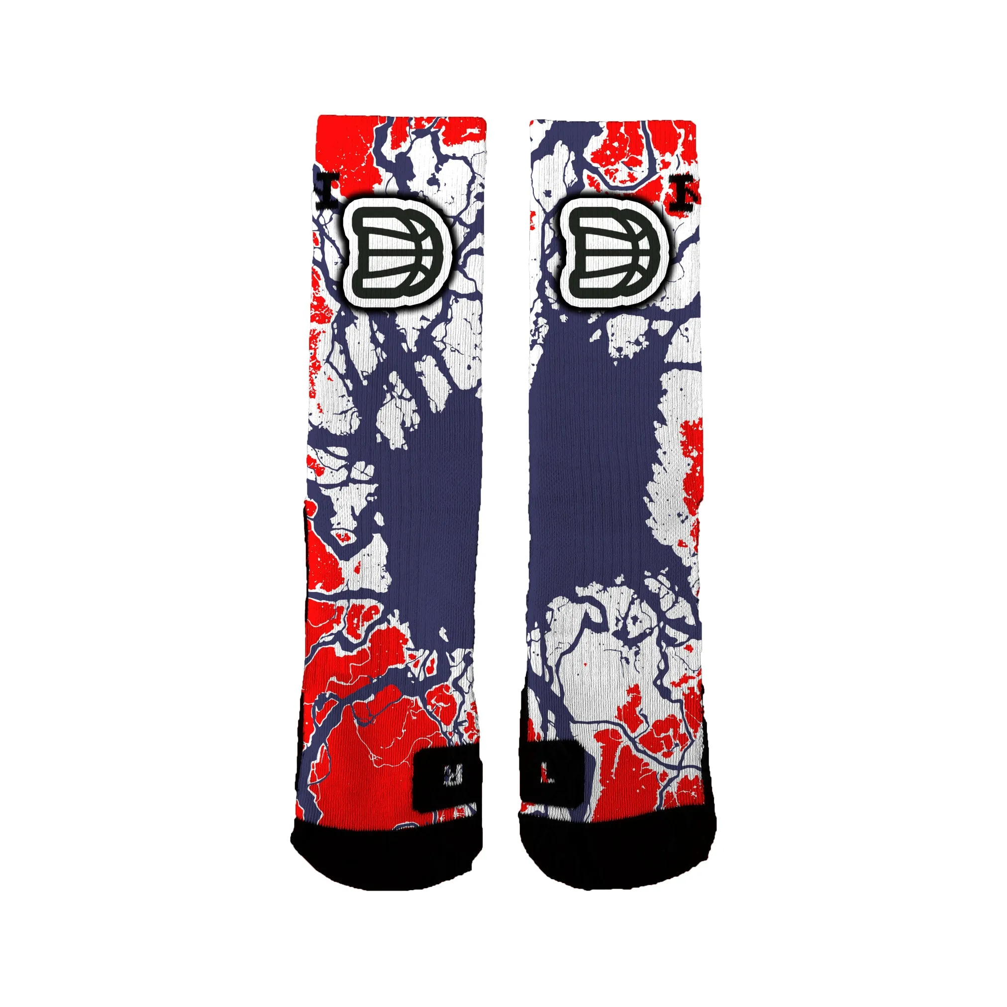 Darting Basketball Academy Youth Foundation (bijou) Lightning Socks