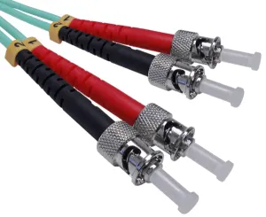 Fiber Optic Patch Cable, ST-ST, 10 Gig Multimode 50/125 OM3, Duplex