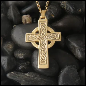 Genesis Celtic Cross Pendant in 14K Gold