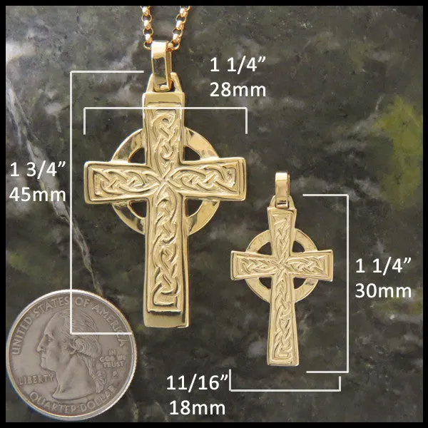 Genesis Celtic Cross Pendant in 14K Gold