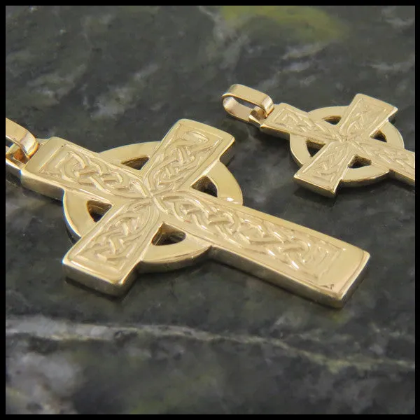 Genesis Celtic Cross Pendant in 14K Gold