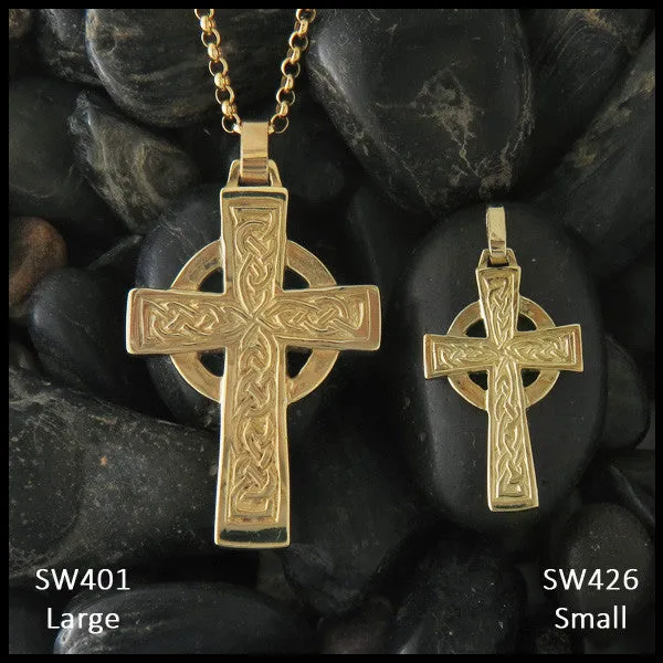 Genesis Celtic Cross Pendant in 14K Gold