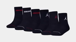 Legend 6 pack Crew Grade School Socks (Black)