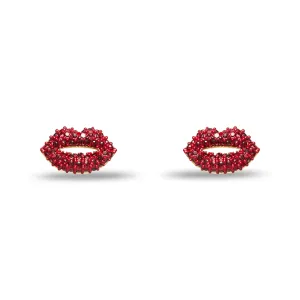 LIPSTICK RED  LELE SADOUGHI X MARILYN MONROE PAVE KISS STUD EARRINGS