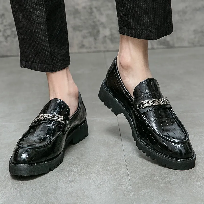 Men's leather shoes spring and autumn new men's business formal casual pointed leather shoes trendy casual fashion wedding shoes