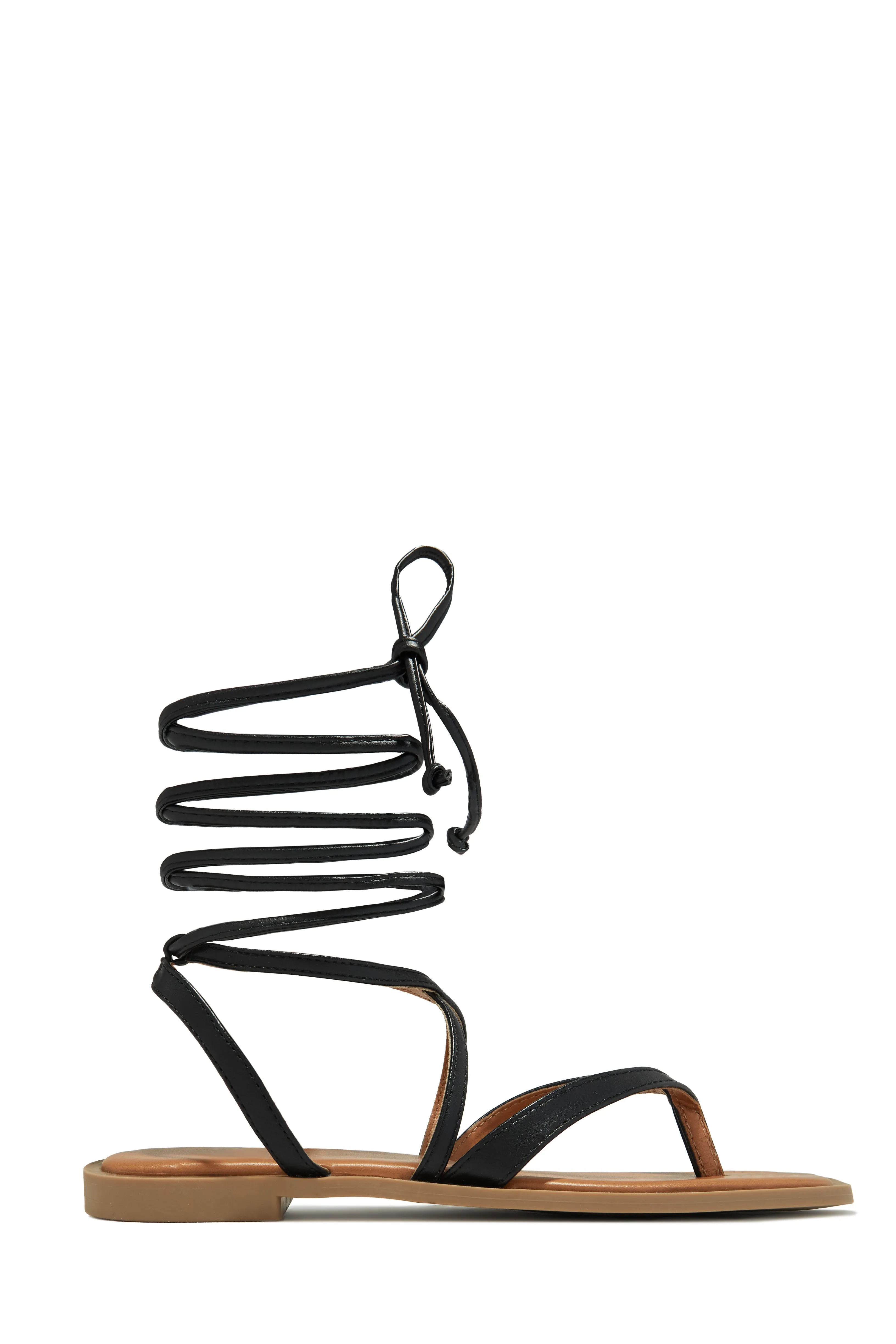 Mina Lace Up Sandals - Tan