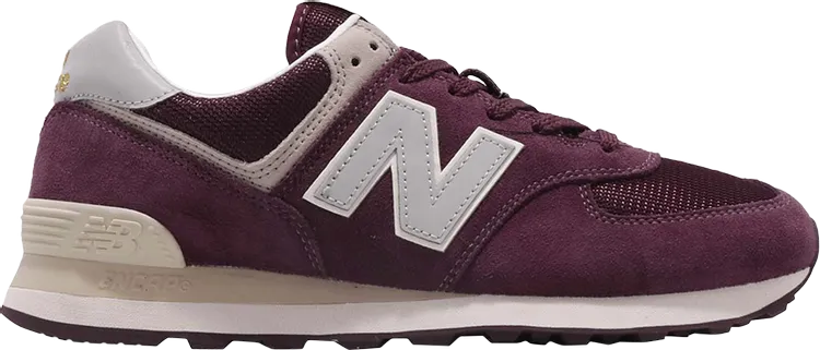 New Balance 574 sneakers, burgundy/gray