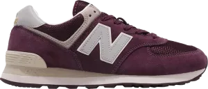 New Balance 574 sneakers, burgundy/gray