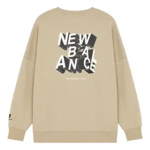 New Balance Men's New Balance 3D Logo Printing Round Neck Sports Khaki Sweatshirt