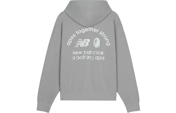 New Balance Men's New Balance x Bape Crossover Logo Printing Sports Gray Sweatshirt