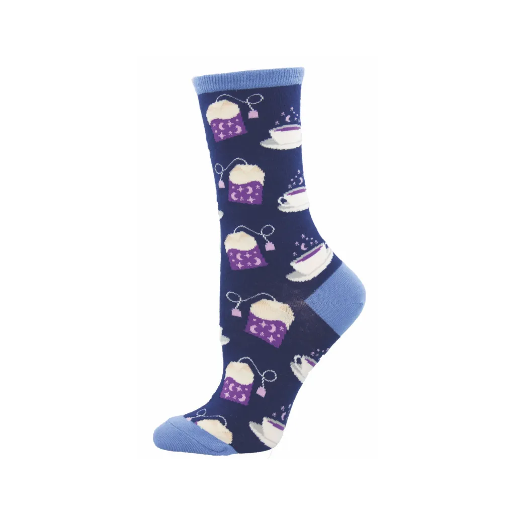 Night Tea Night Crew Socks - Womens