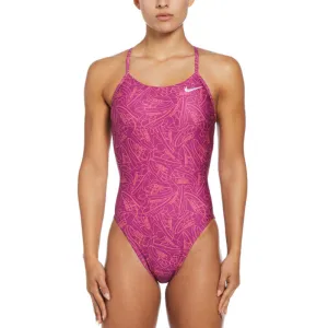 Nike - Hydrastrong Multi Print Cutout One Piece (Hot Fuchsia)