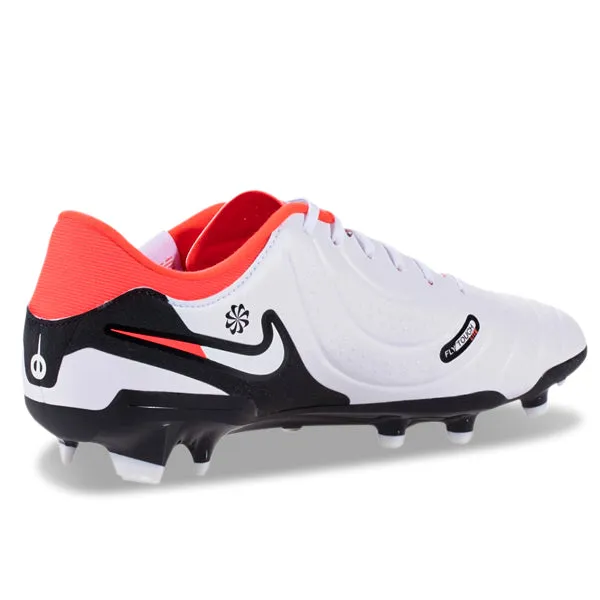 Nike Legend 10 Academy Firm Ground Soccer Cleats (White/Bright Crimson)