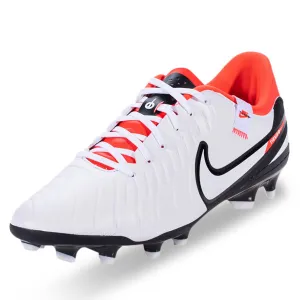 Nike Legend 10 Academy Firm Ground Soccer Cleats (White/Bright Crimson)