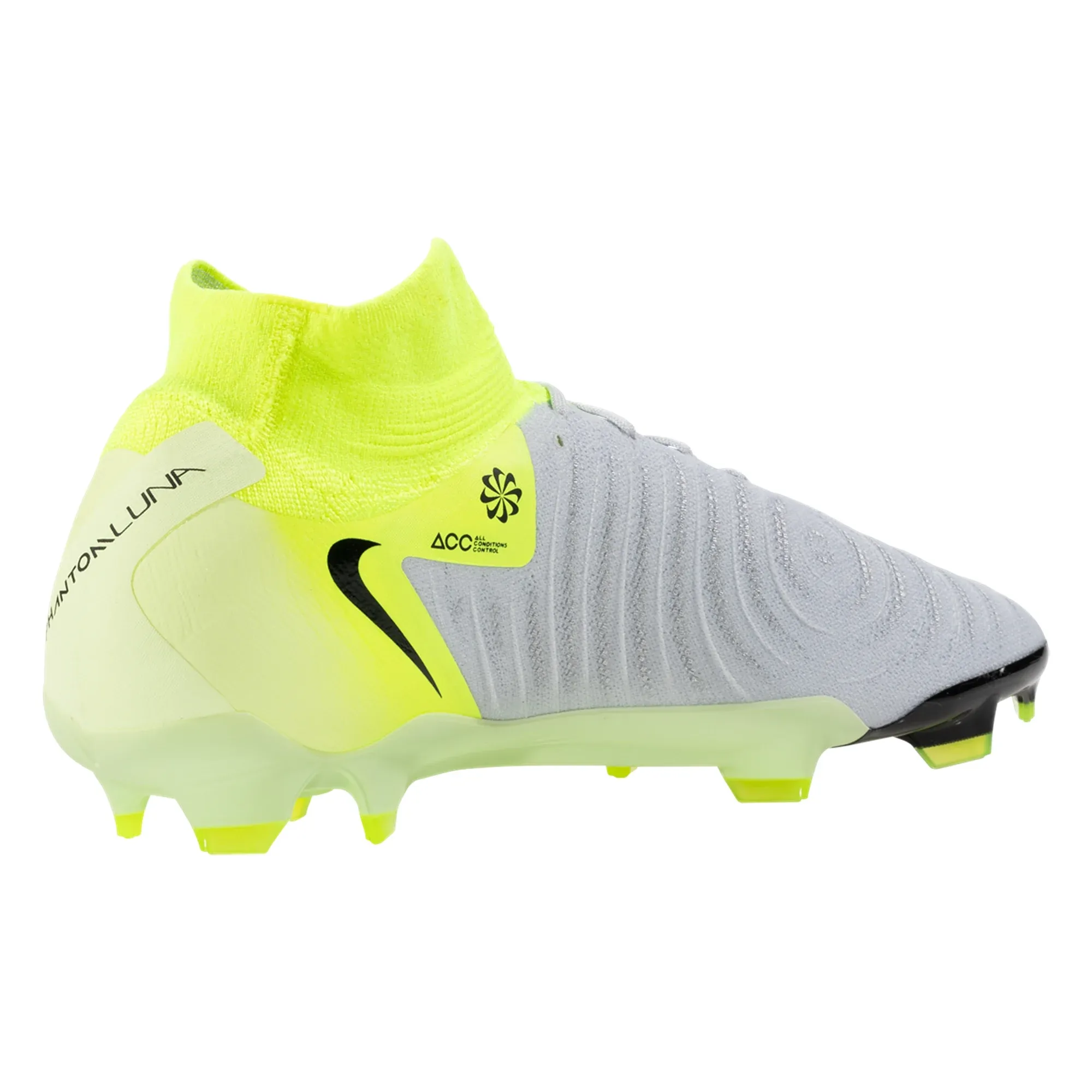 Nike Phantom Luna II Pro FG Soccer Cleats (Metallic Silver/Black-Volt)