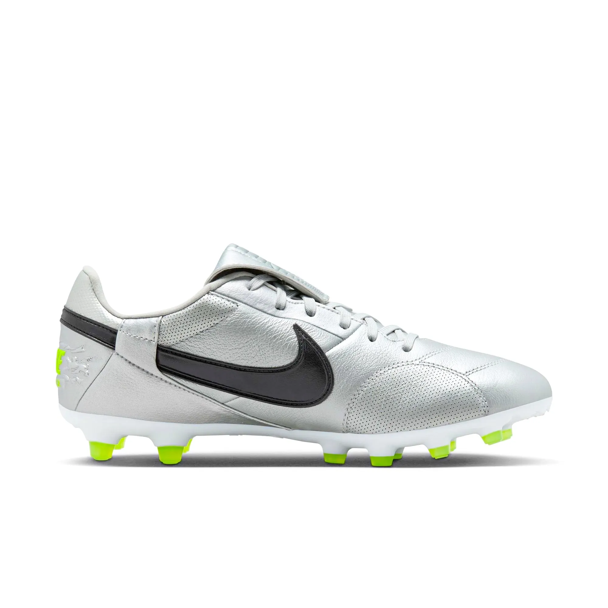 Nike Premier III Firm Ground Soccer Cleats (Metallic Silver/Black-Volt)