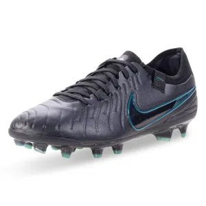 Nike Tiempo Legend 10 Pro FG Soccer Cleats (Black/Black-Deep Jungle)