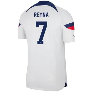 Nike United States Authentic Match Gio Reyna Home Jersey 22/23 (White/Loyal Blue)