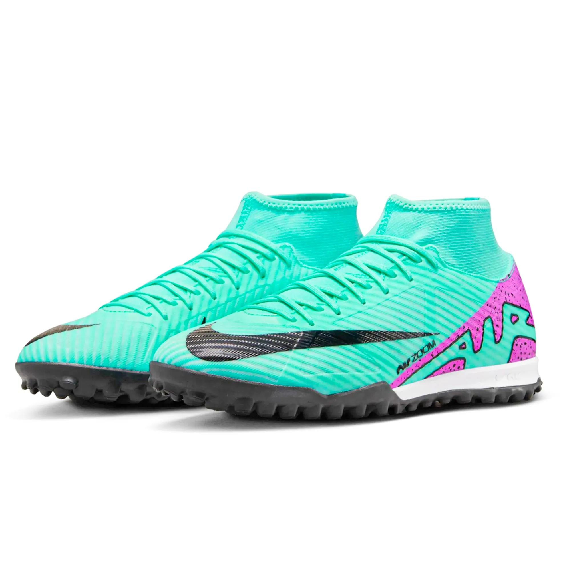 Nike Zoom Superfly 9 Academy Turf Soccer Shoes (Hyper Turquoise/Fuchsia Dream)